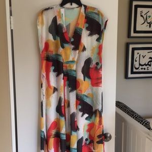 Sheer maxi dress with cap sleeves